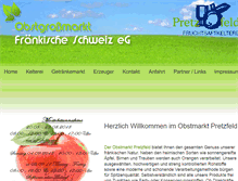 Tablet Screenshot of obstmarkt-pretzfeld.de